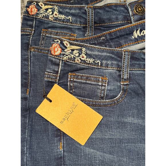 Machine Nouvelle Mode Flair Jeans with embroidered floral flowers SIZE 11 NEW - Picture 6 of 9